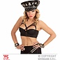 Pk  6 Vinyl "STUDDED ROCKER HAT WITH SKULLS & CHAIN"
