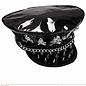 Pk  6 Vinyl "STUDDED ROCKER HAT WITH SKULLS & CHAIN"