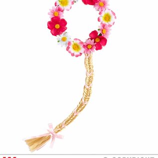 Pk  6 "FLOWER HEADBAND WITH PLAIT"