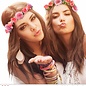 Pk 12 "PINK FLOWER HEADBAND"