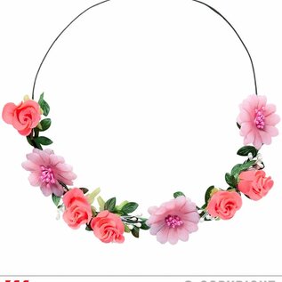 Pk 12 "PINK FLOWER HEADBAND"
