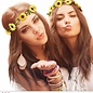 Pk 12 "YELLOW FLOWER HEADBAND"