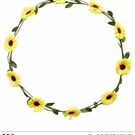 Pk 12 "YELLOW FLOWER HEADBAND"