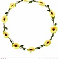 Pk 12 "YELLOW FLOWER HEADBAND"