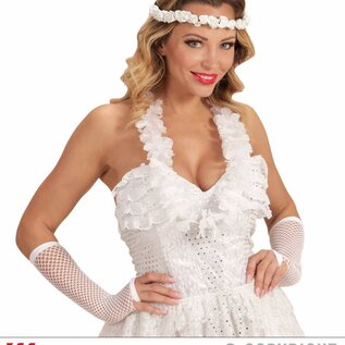 Pk 12 "WHITE FLOWER HEADBAND"