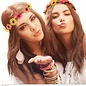 Pk 12 "MULTICOLOR FLOWER HEADBAND"