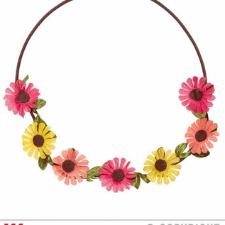Pk 12 "MULTICOLOR FLOWER HEADBAND"