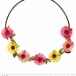 Pk 12 "MULTICOLOR FLOWER HEADBAND"