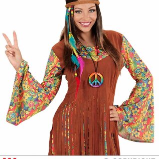 Pk 12 "HIPPIE HEADBAND WITH MULTICOLOR BEADS & FEATHERS"