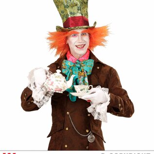Pk  4 "CRAZY HATTER TOP HAT WITH HAIR"