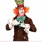 Pk  4 "CRAZY HATTER TOP HAT WITH HAIR"