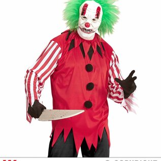 Pk  4 "HORROR CLOWN" (coat, mask with wig)