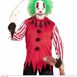 Pk  4 "HORROR CLOWN" (coat, mask with wig)