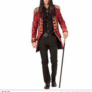 "RED JACQUARD PARADE TAILCOAT"