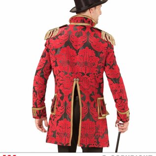 "RED JACQUARD PARADE TAILCOAT"