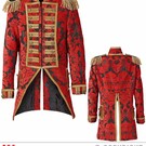 "RED JACQUARD PARADE TAILCOAT"