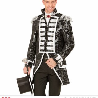 "SILVER JACQUARD PARADE TAILCOAT"