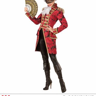 "RED JACQUARD PARADE TAILCOAT"
