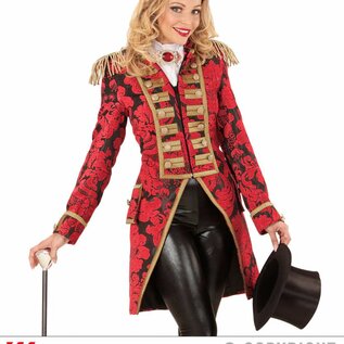 "RED JACQUARD PARADE TAILCOAT"
