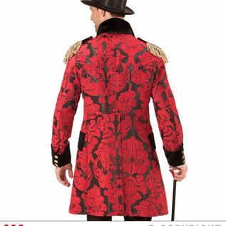 "RED JACQUARD PARADE COAT"