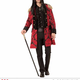 "RED JACQUARD PARADE COAT"