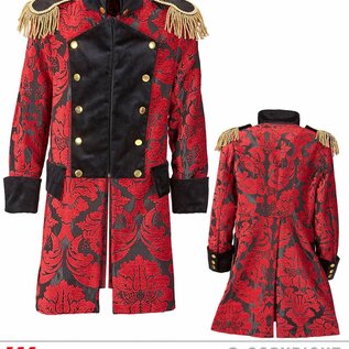 "RED JACQUARD PARADE COAT"