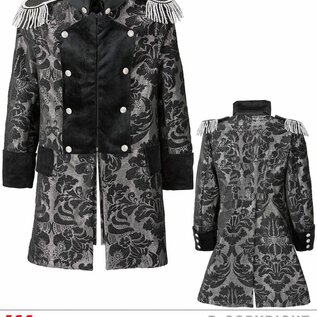 "SILVER JACQUARD PARADE COAT"