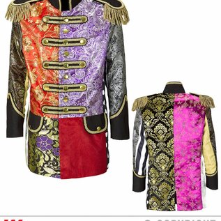"JACQUARD PATCHWORK PARADE COAT"