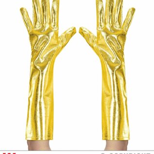 Pk  6 Pair of "GOLD METALLIC GLOVES" 40 cm