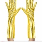 Pk  6 Pair of "GOLD METALLIC GLOVES" 40 cm