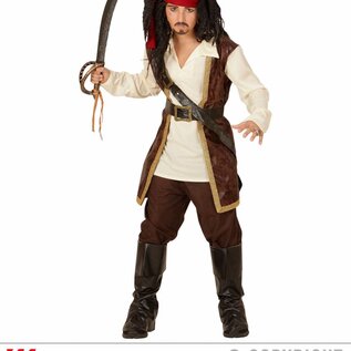 "PIRATE" (coat with shirt, pants, belt, sword sash with buckle, headband, boot covers)