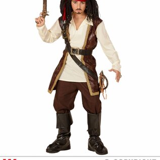 "PIRATE" (coat with shirt, pants, belt, sword sash with buckle, headband, boot covers)