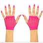 Pk  6 "PAIR OF NEON PINK SHORT FINGERLESS NET GLOVES"