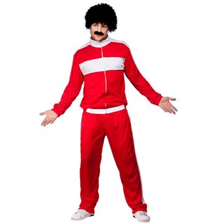 Retro trainingspak 80's rood/wit