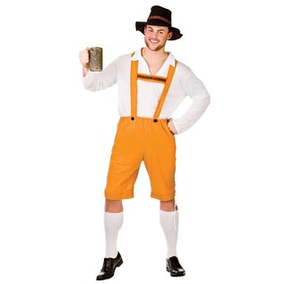 Lederhosen set oranje compleet