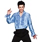 Rouche blouse blauw