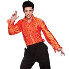 Rouche blouse oranje