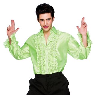 Rouche blouse groen