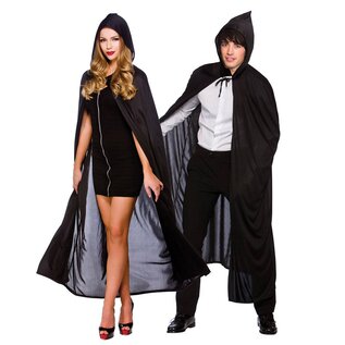 Zwarte cape 132cm