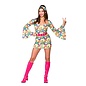 Hippie jurkje voor dames in roze blauw