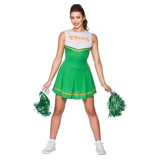 Cheerleader pakje voor dames in groen goud