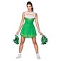Cheerleader pakje voor dames in groen goud