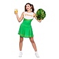 Cheerleader pakje voor dames in groen goud