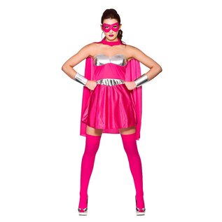 Super sexy Hero jurkje in roze en zilver