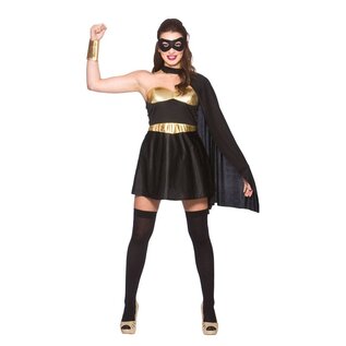 Super sexy Helden jurkje in zwart en goud