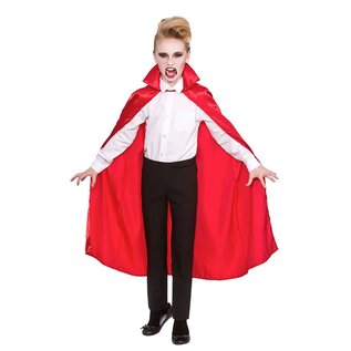 Rode cape met kraag voor kinderen