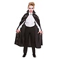 Zwarte cape voor kinderen deluxe