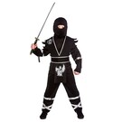 Ninja gevechtspak in zwart en zilver