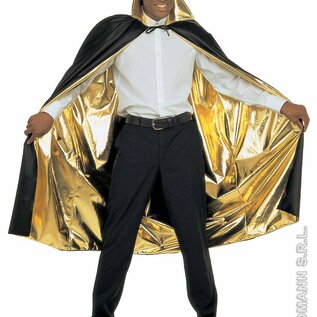 Carnavalskleding Luxe goud/zwarte 2-zijdige cape