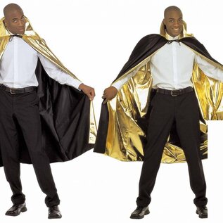 Carnavalskleding Luxe goud/zwarte 2-zijdige cape